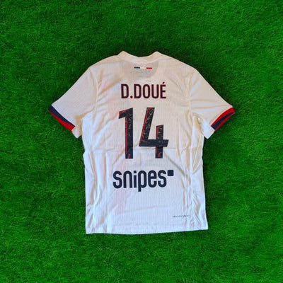 Desire Doue #14 White Jersey